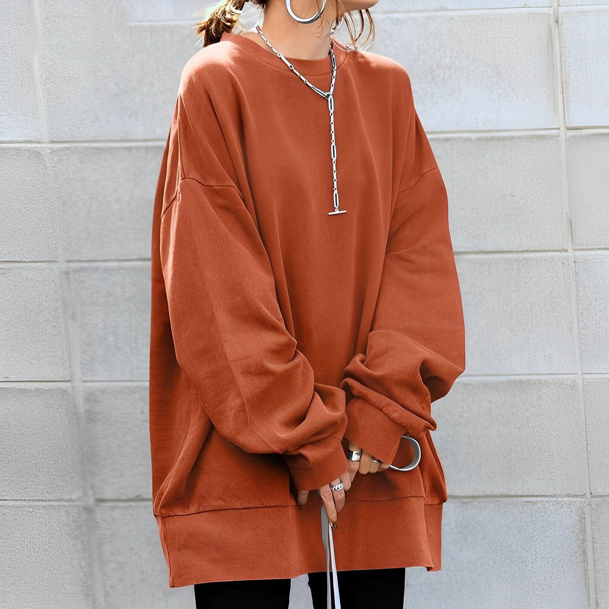 Oversized Textured Sweater – Relaxed Fit