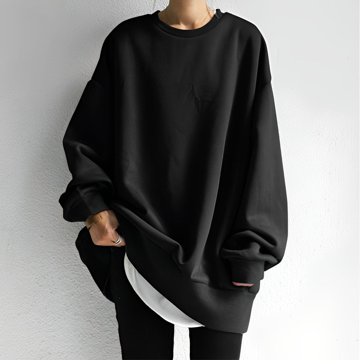 Oversized Textured Sweater – Relaxed Fit