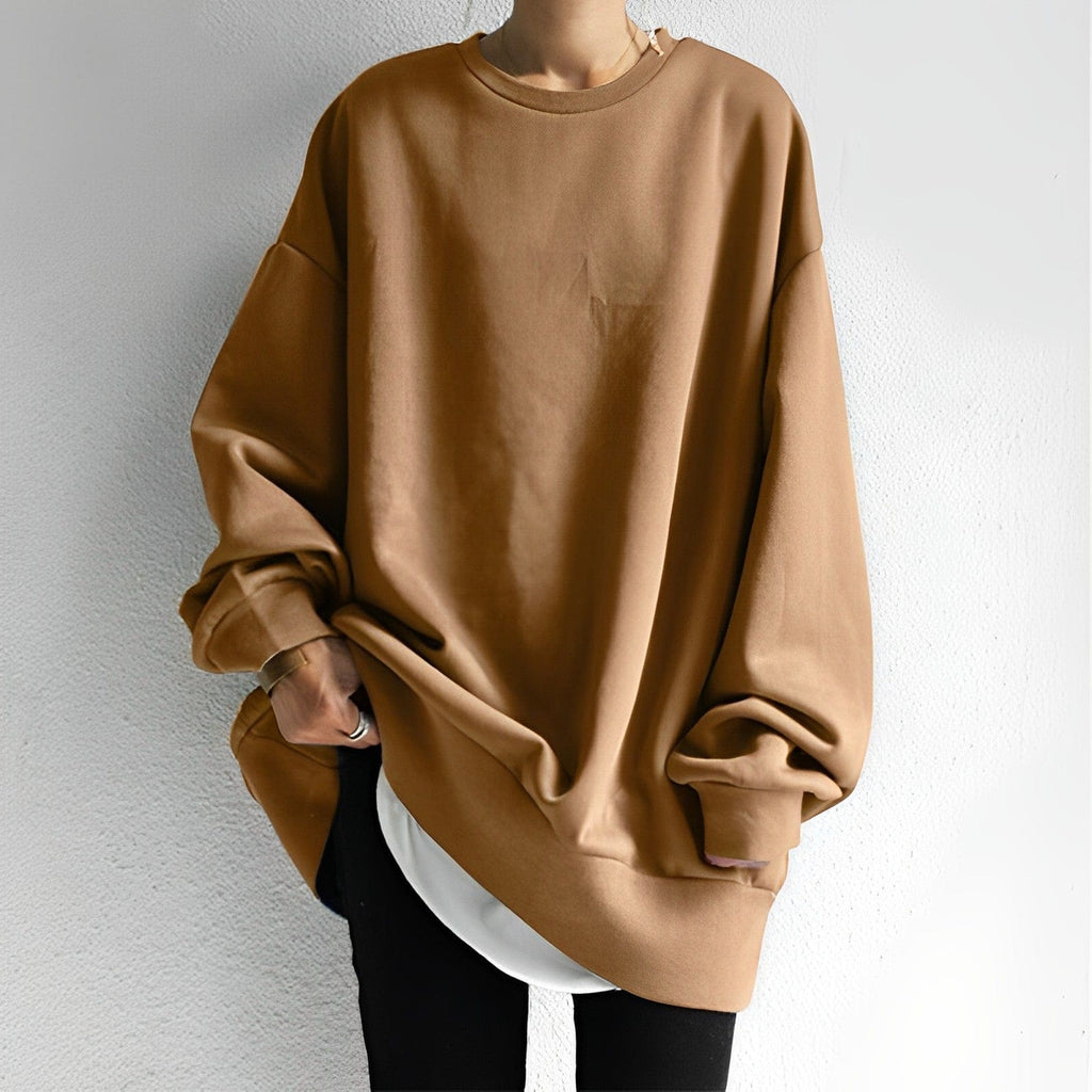 Oversized Cotton Sweater - Textured Relaxed Fit