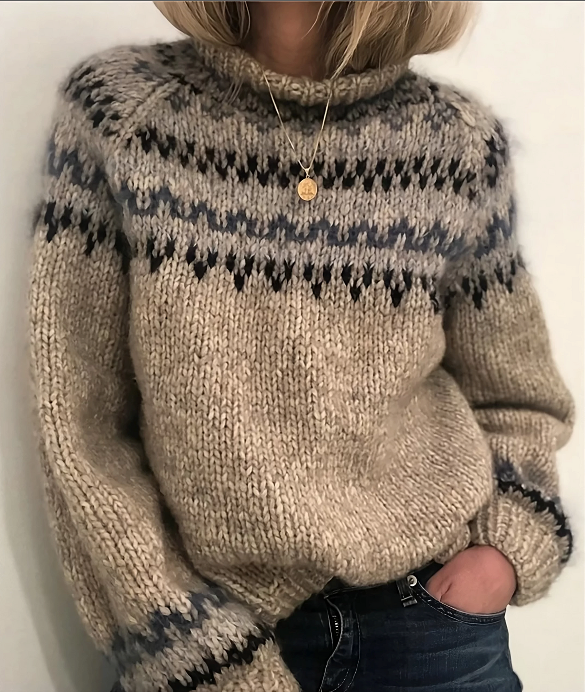 Wool Turtleneck Sweater Ribbed