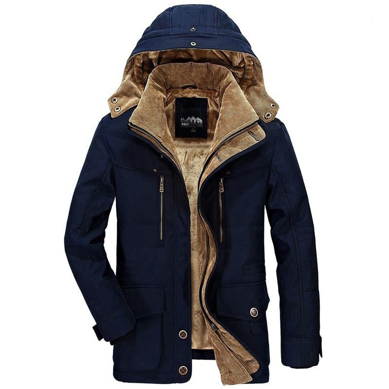 Winter Jacket Detachable Hood Faux Fur Lining