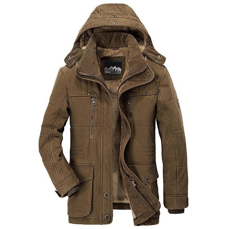 Winter Jacket Detachable Hood Faux Fur Lining