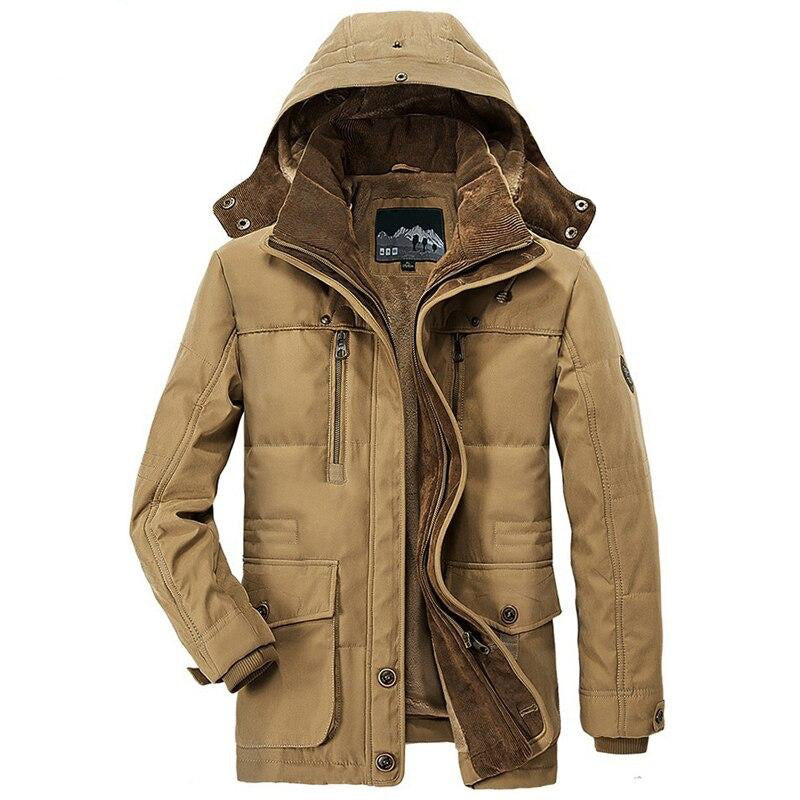 Winter Jacket Detachable Hood Faux Fur Lining