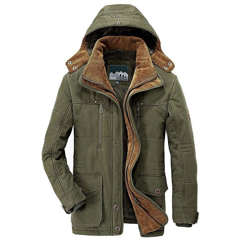 Winter Jacket Detachable Hood Faux Fur Lining