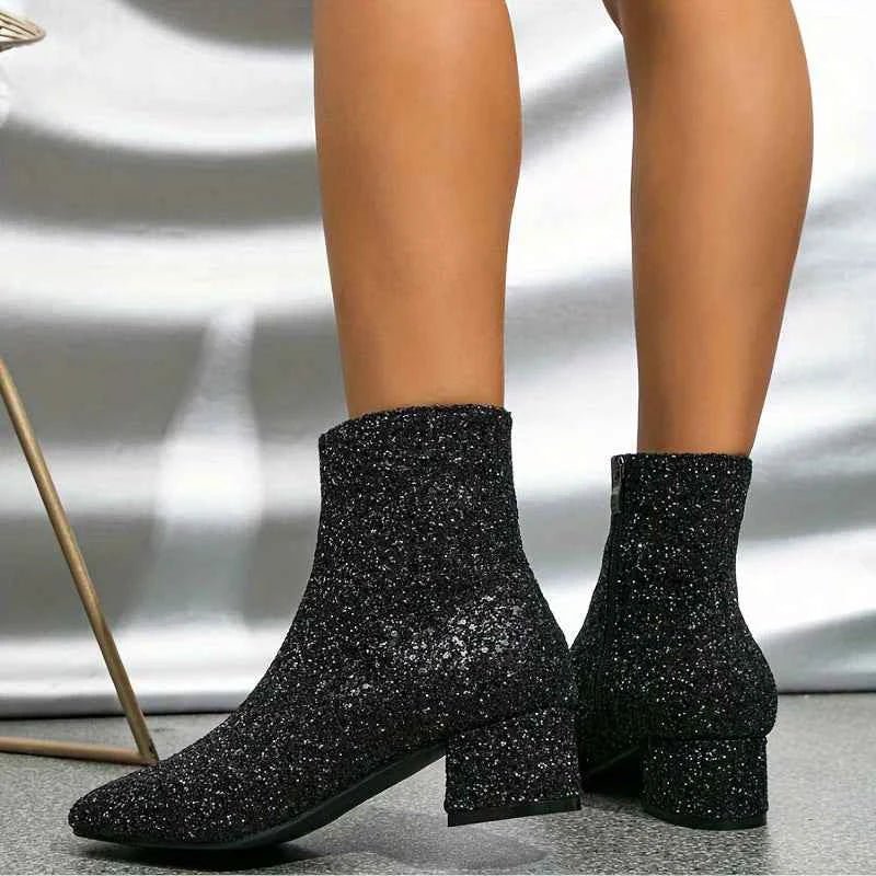 Glitter ankle boots, product photo