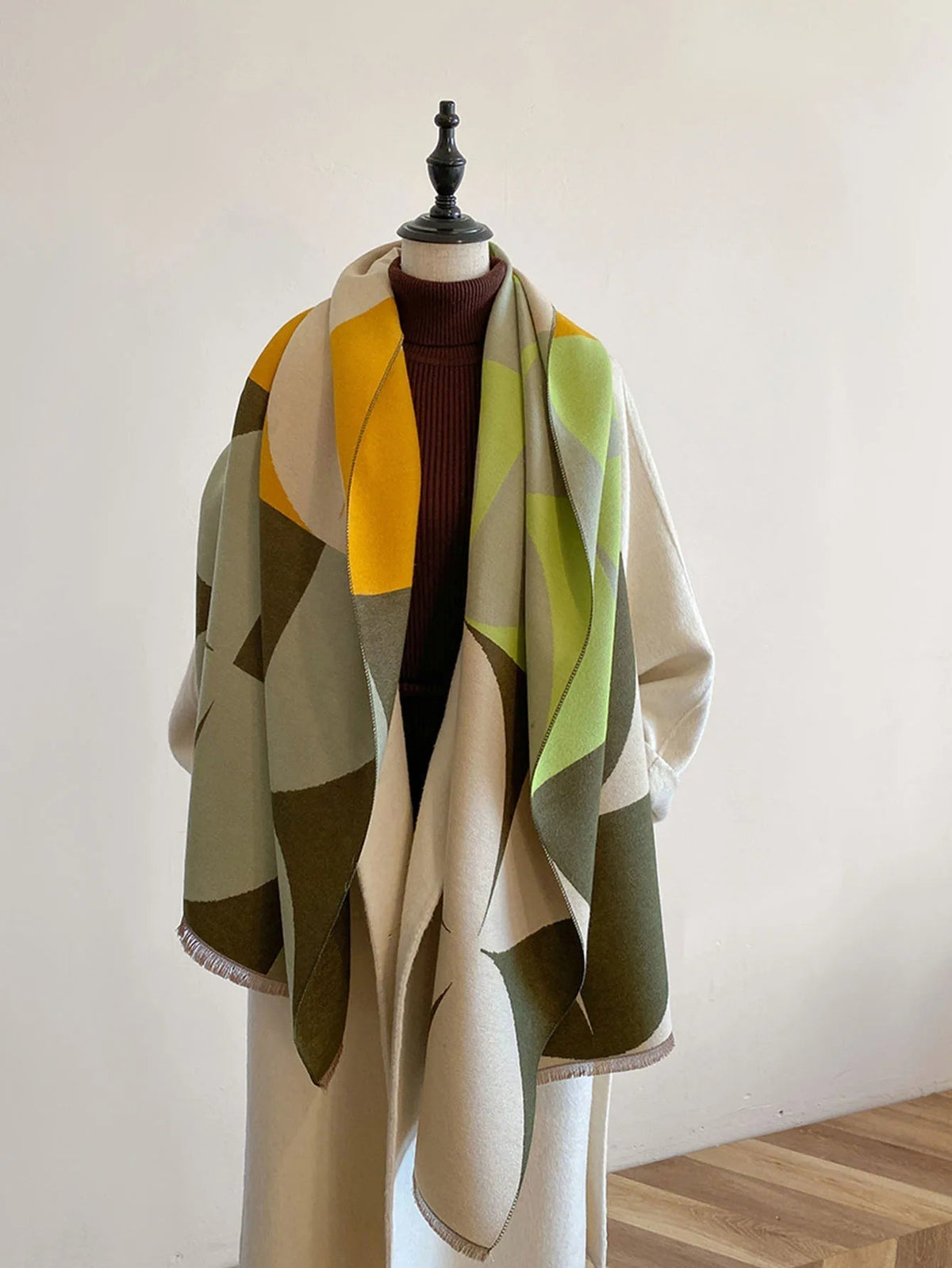 Reversible Knit Scarf - Soft Warm Two-Style