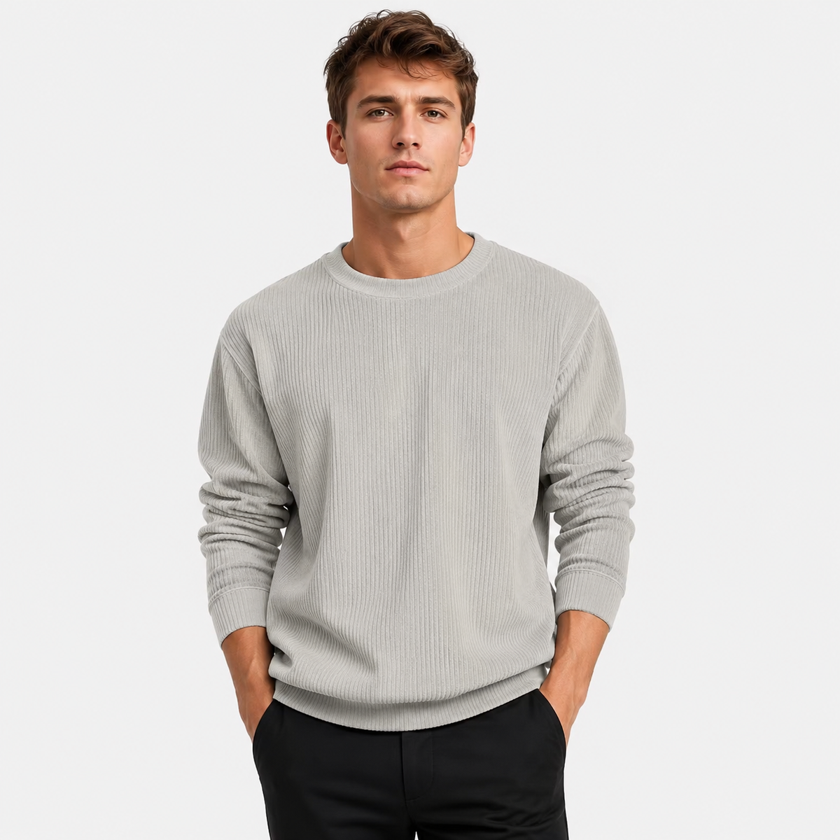 Crew Neck Knit Jumper Loose Fit