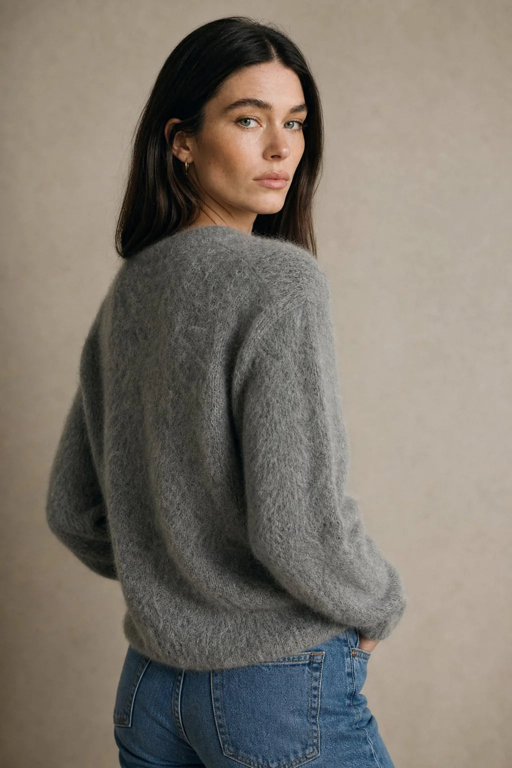Faux Cashmere Cardigan Oversized Lined Cosy