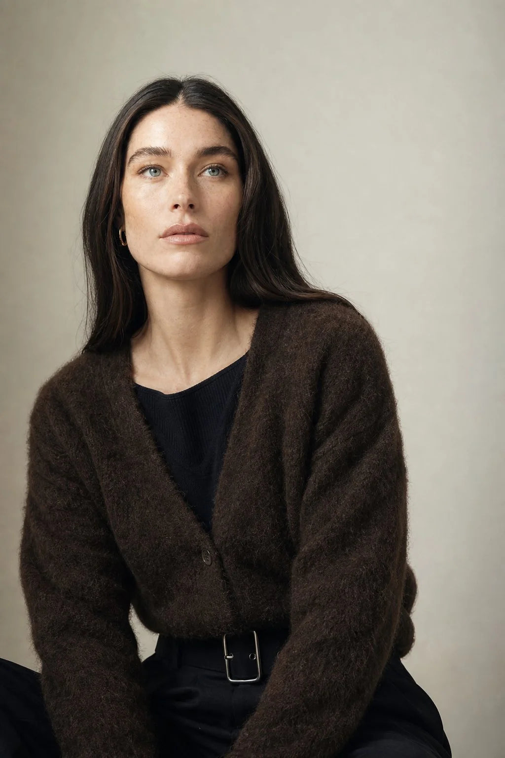 Oversized Soft Knit Cardigan Plush Trim