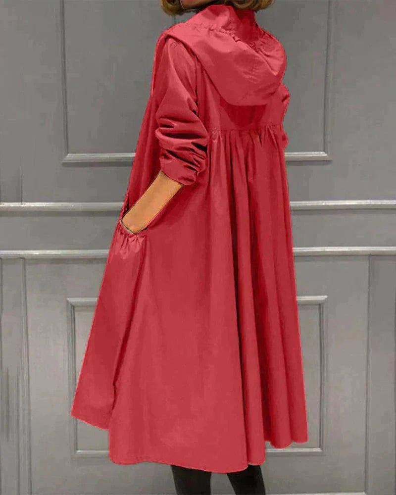 Trench Coat - Tailored Mid-Length Hooded