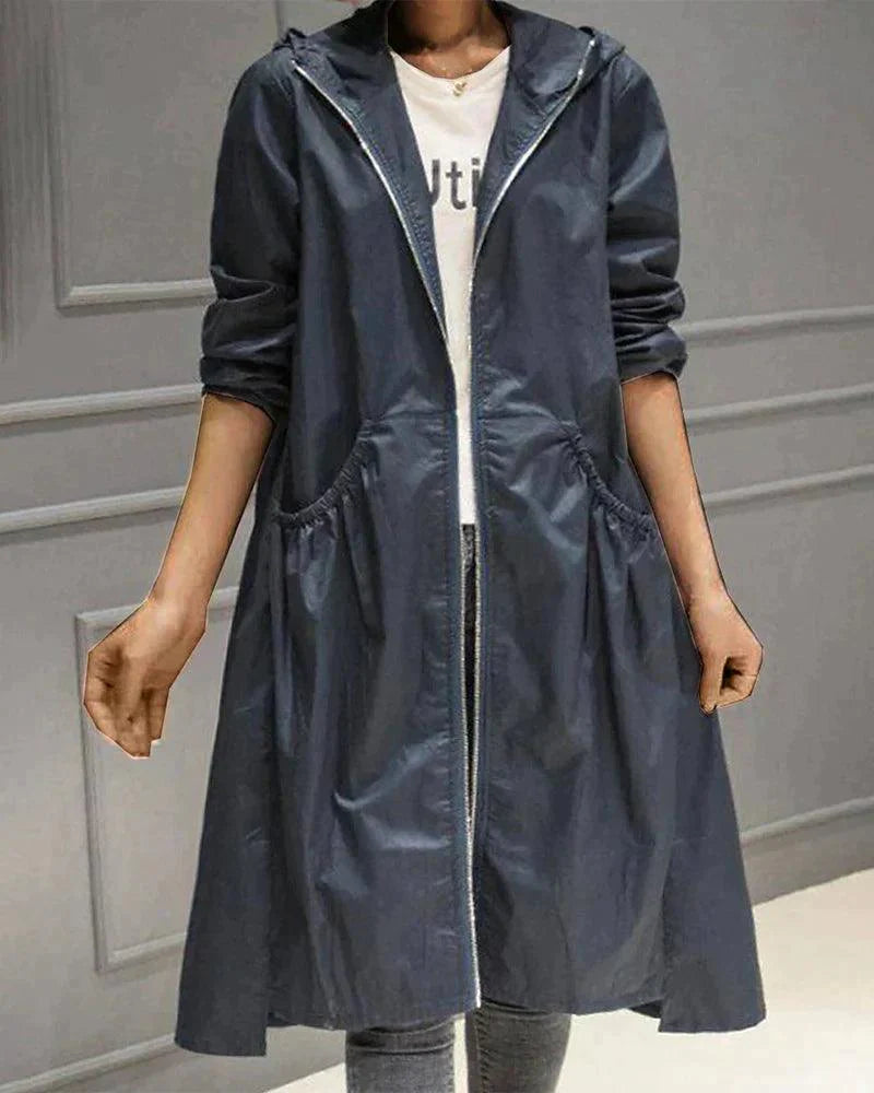 Trench Coat - Tailored Mid-Length Hooded