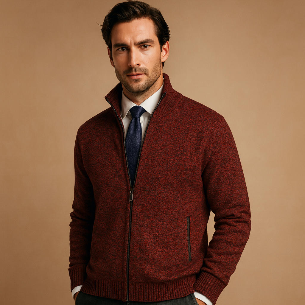Knit Jacket Full Zip Warm Casual