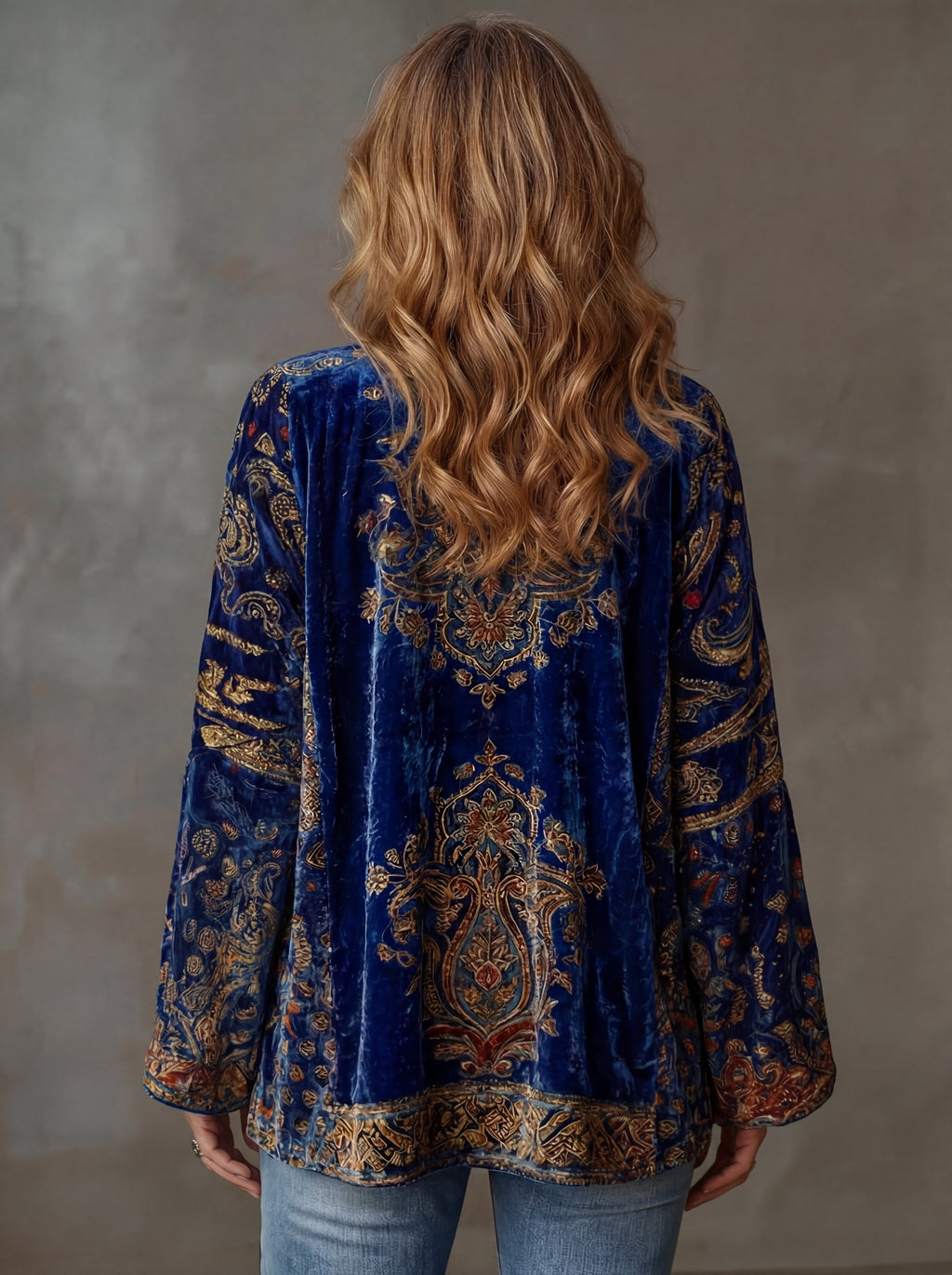 Boho Printed Kimono Jacket Longline
