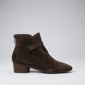 Italian Suede Boots Low Heel