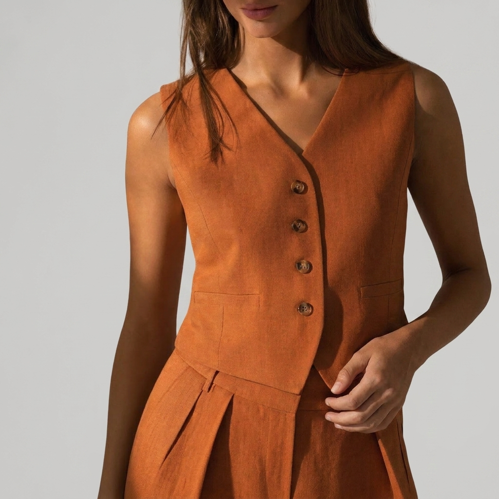 Linen Two Piece Trouser Set