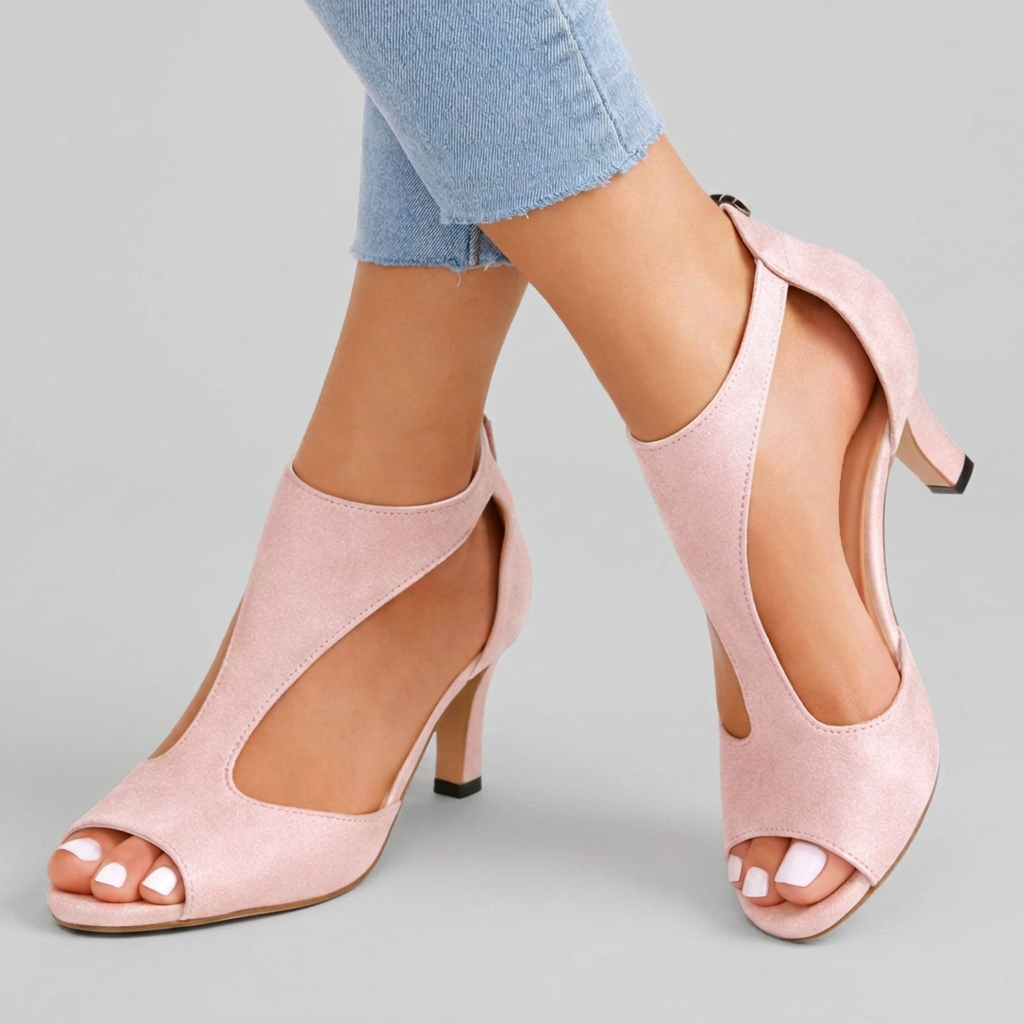 Heeled Sandals with Cushioned Support