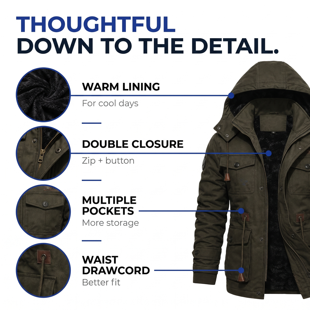 Field Jacket Fleece Lined Pockets