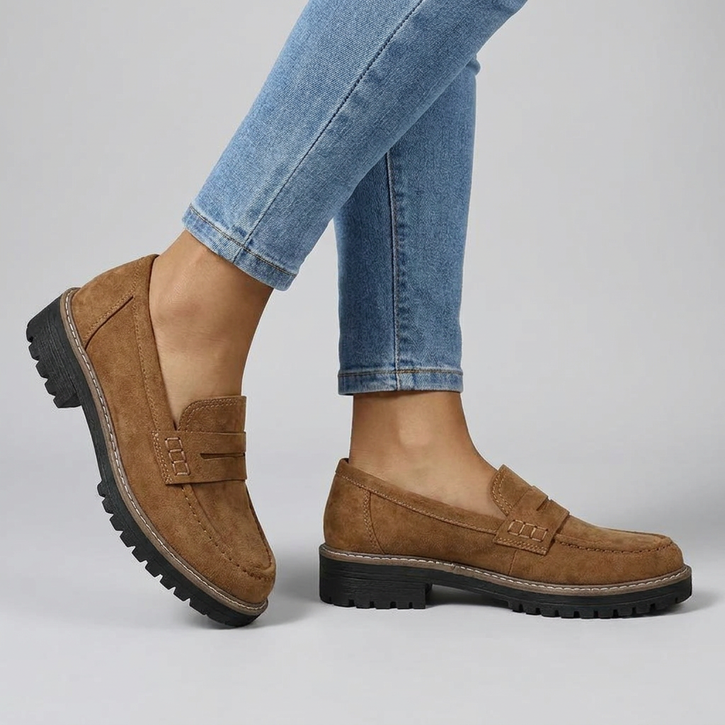 Supportive Loafers with Cushioned Sole