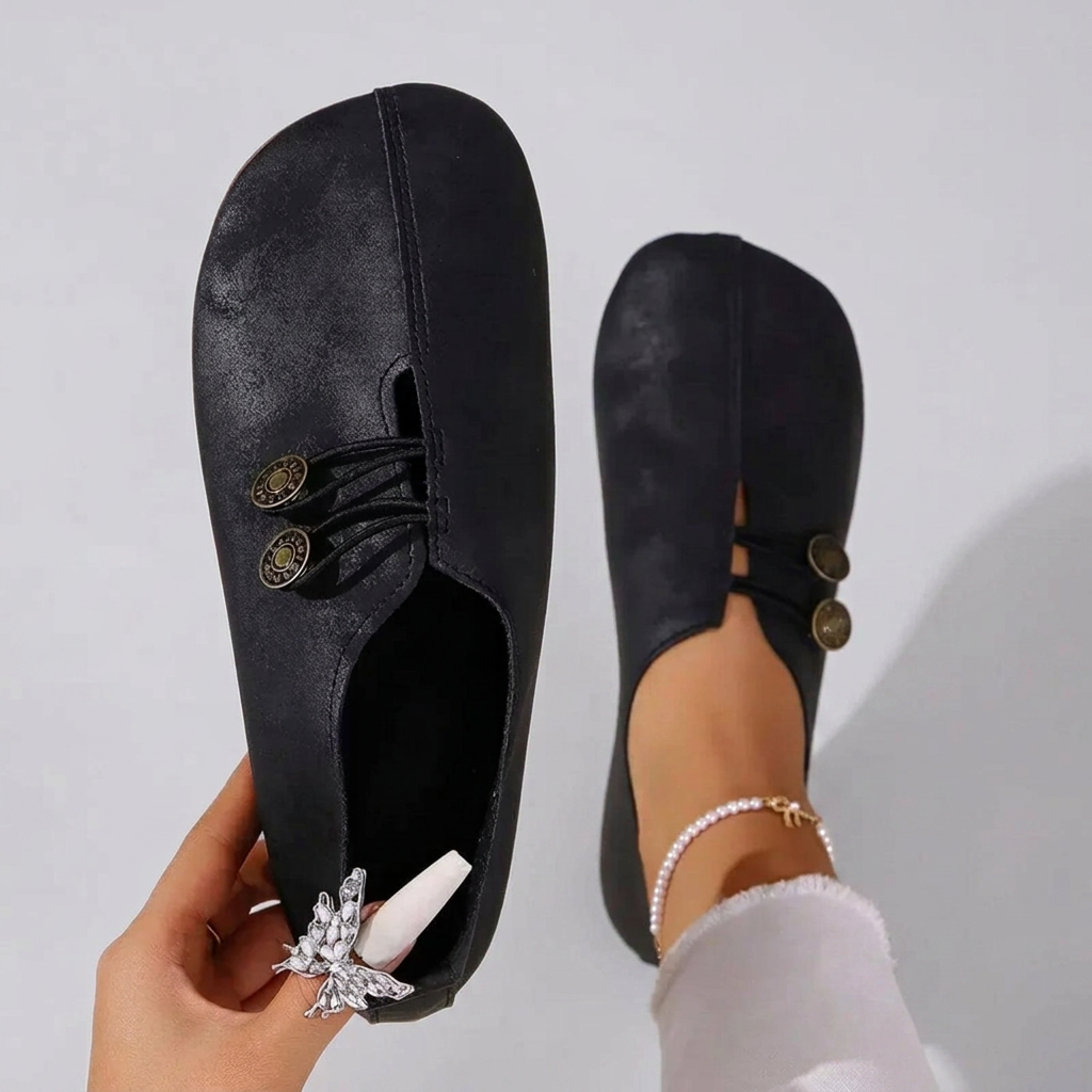 Orthopedic Slippers with Button Closure (Women)