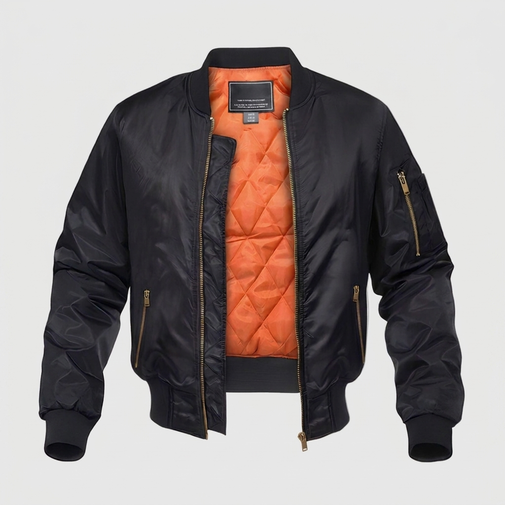 Bomber Jacket with Quilted Lining