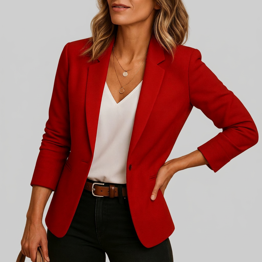 Fitted Slim Blazer One-Button