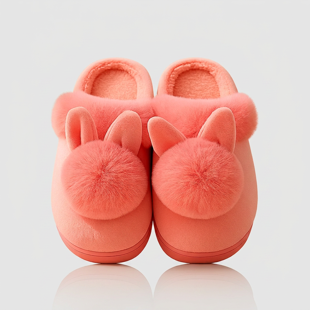 Bunny Slippers Plush Faux-Fur