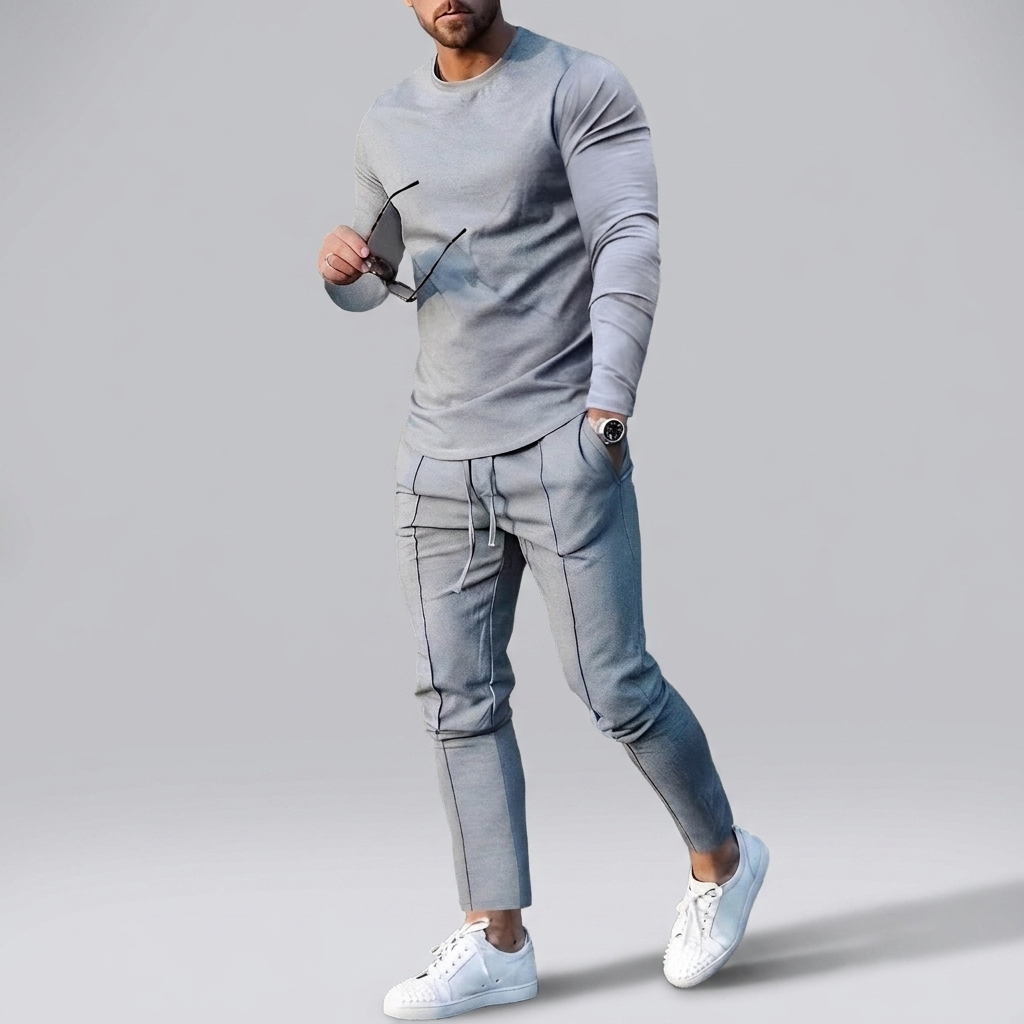 Tracksuit Set Long-Sleeve Top and Jogger Bottoms