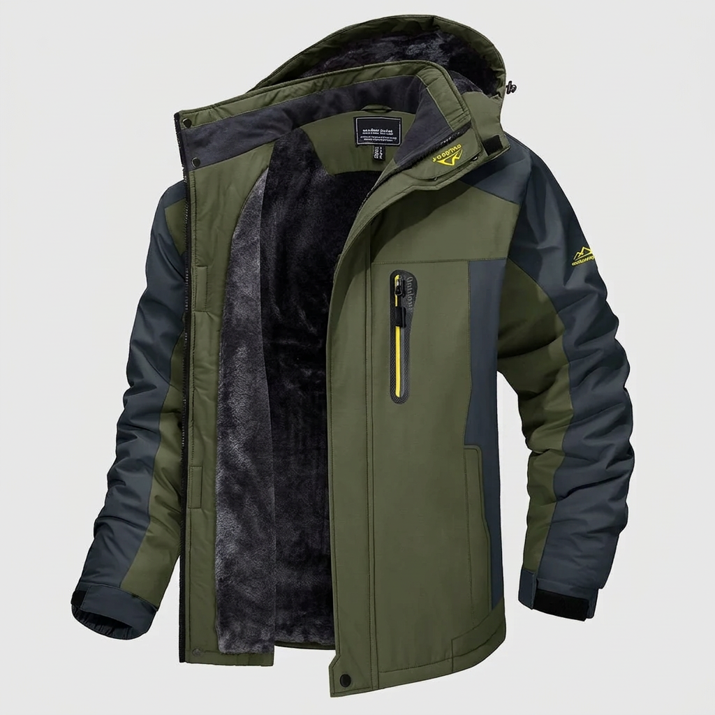 Waterproof Outdoor Jacket Fleece-Lined