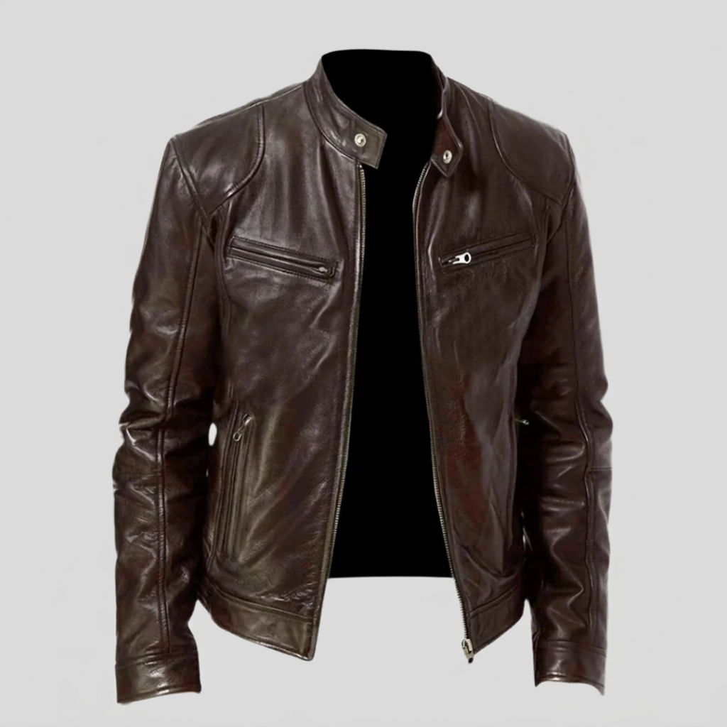 Classic Leather-Look Jacket