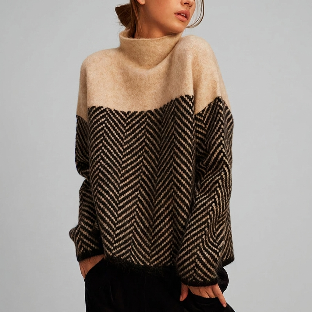 Chevron Turtleneck Jumper (Women)