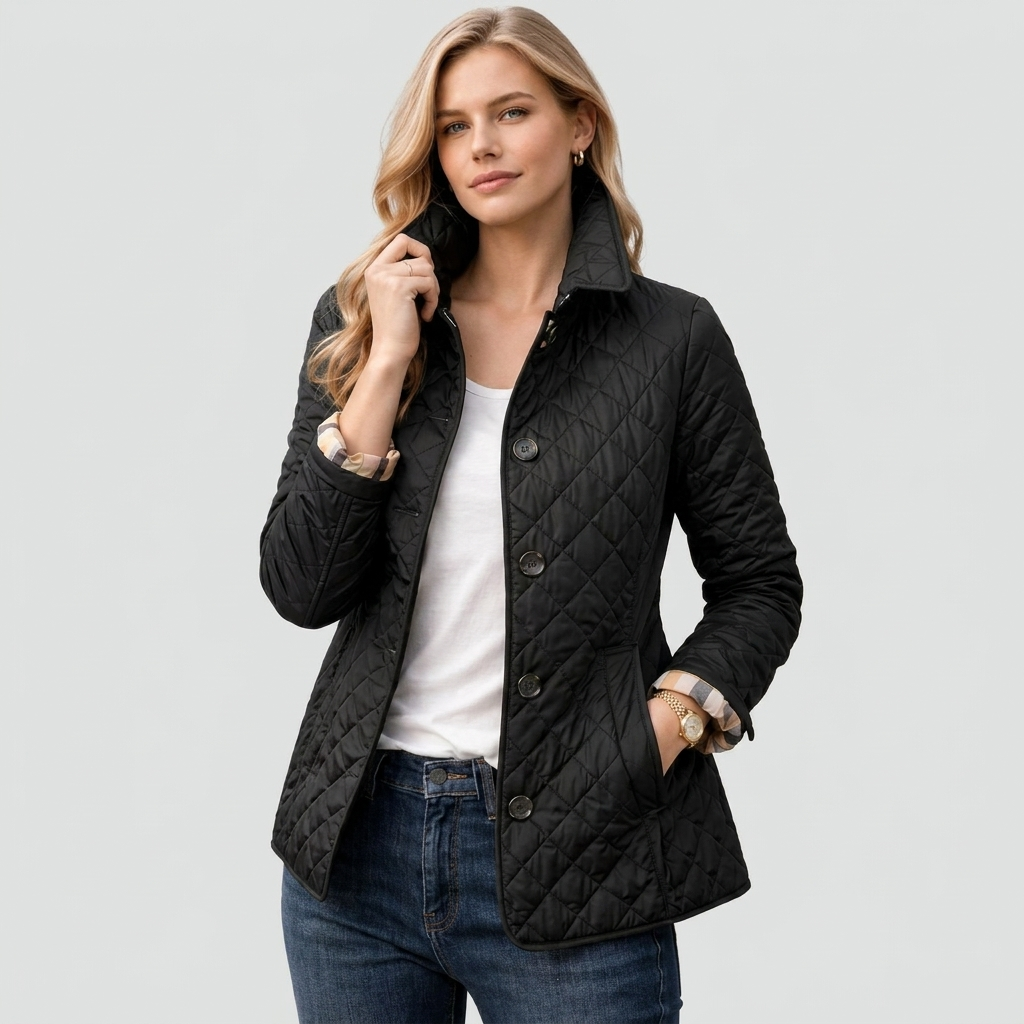 Mid-Season Quilted Jacket with Collar