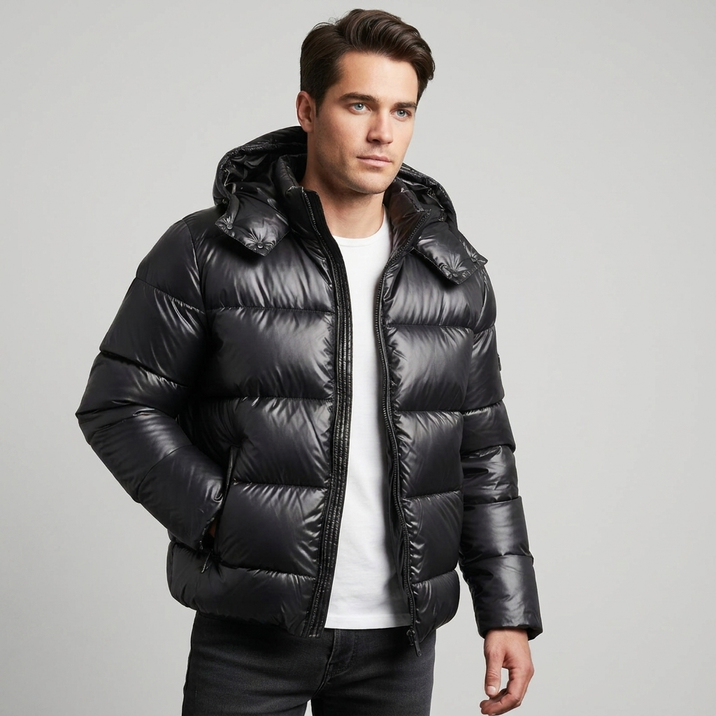 Quilted Puffer Jacket Hooded Winter Warmth