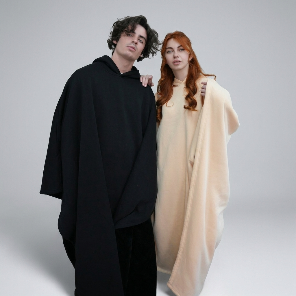 Hooded Blanket Oversized Soft Fleece Cocoon