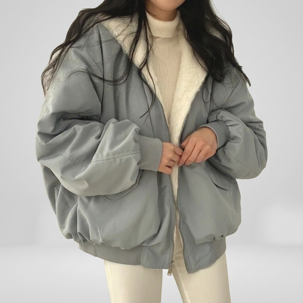 Reversible Winter Jacket Shearling Lined Warm