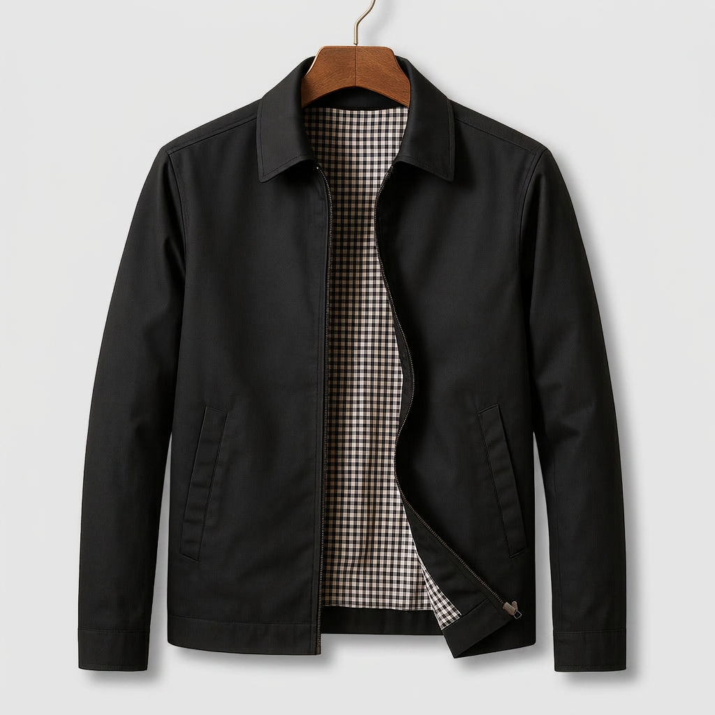 Lined Jacket Warm Casual Zip Front