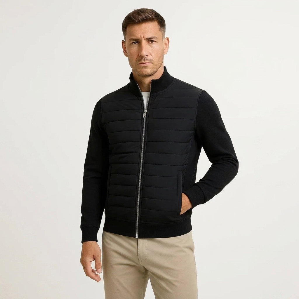 Hybrid Jacket Quilted Body Knitted Sleeves