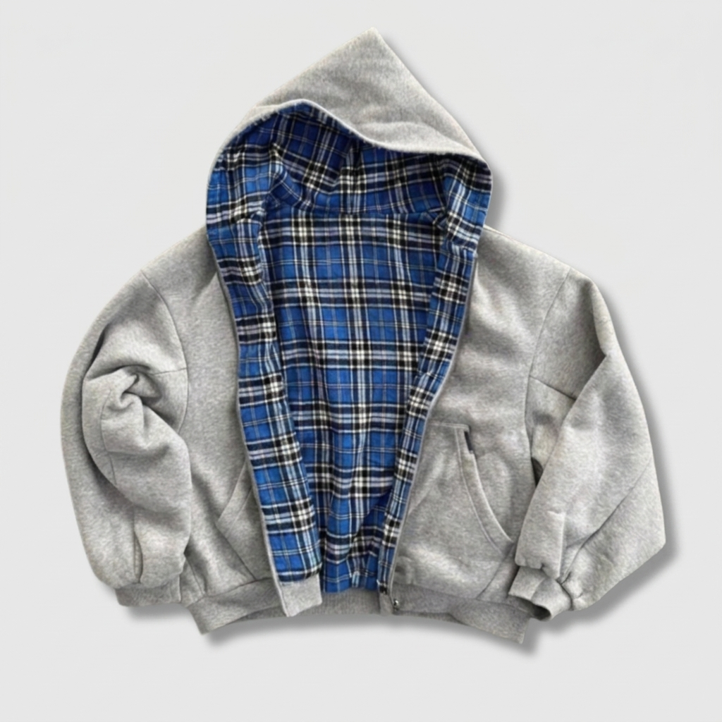 Reversible Hoodie Two Looks Soft Fleece