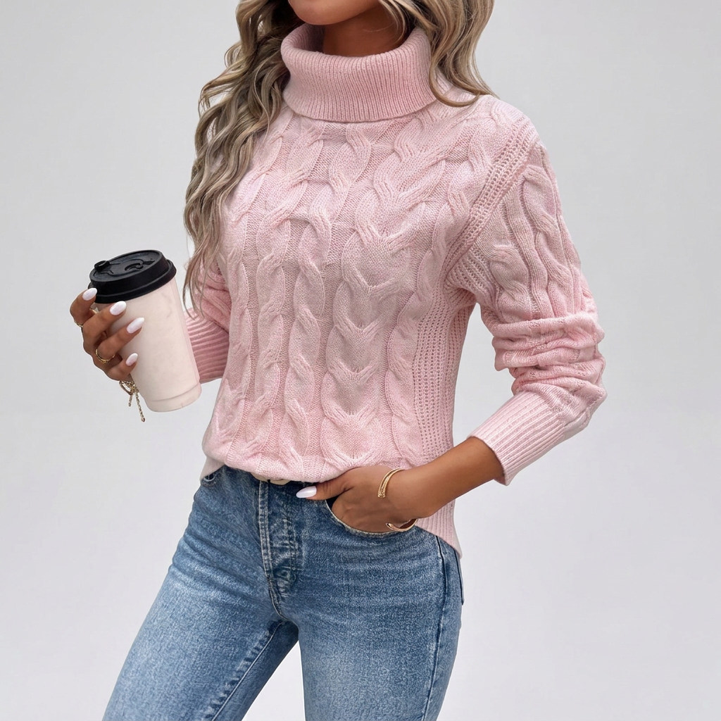 Turtleneck Top Tailored Fit High Collar