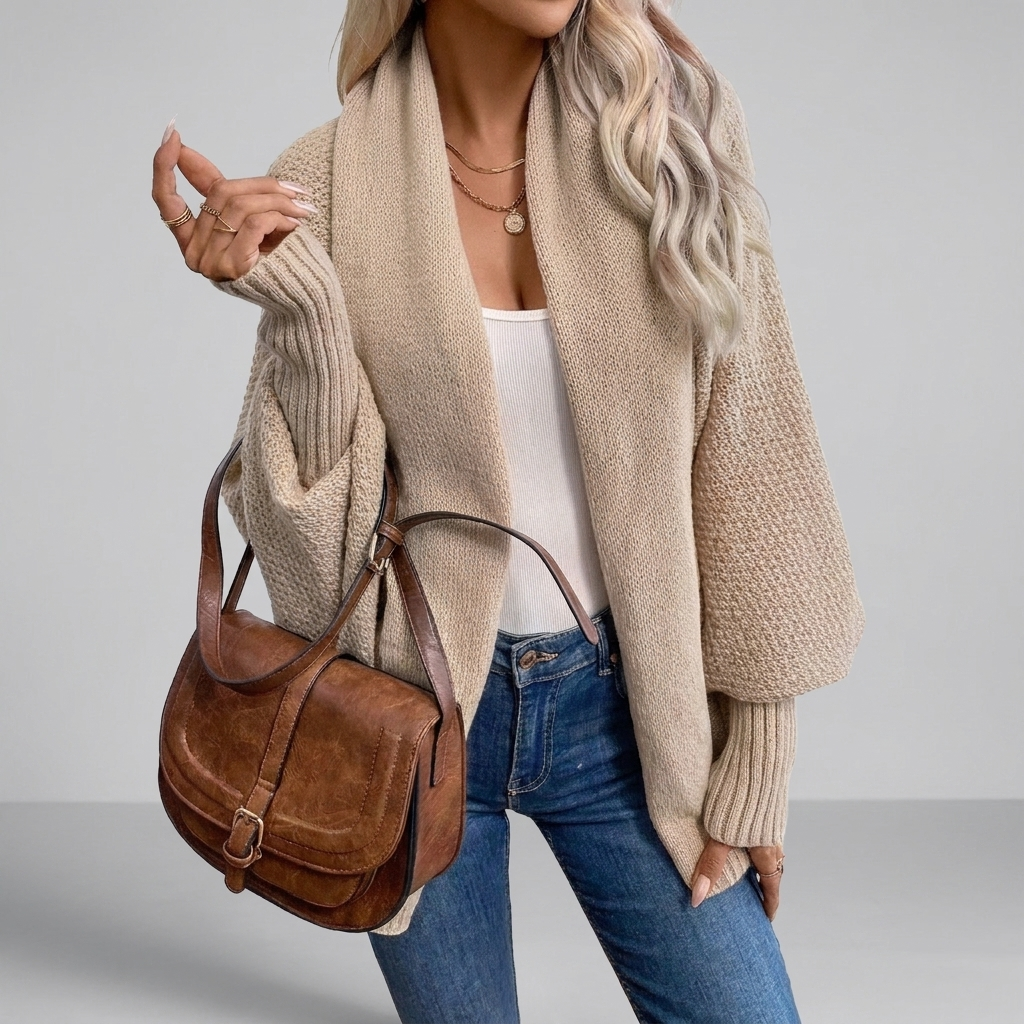 Cardigan Soft Knit Long Sleeve Elegant