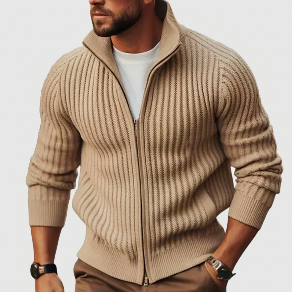 Thermal Cardigan Full Zip Classic Knit