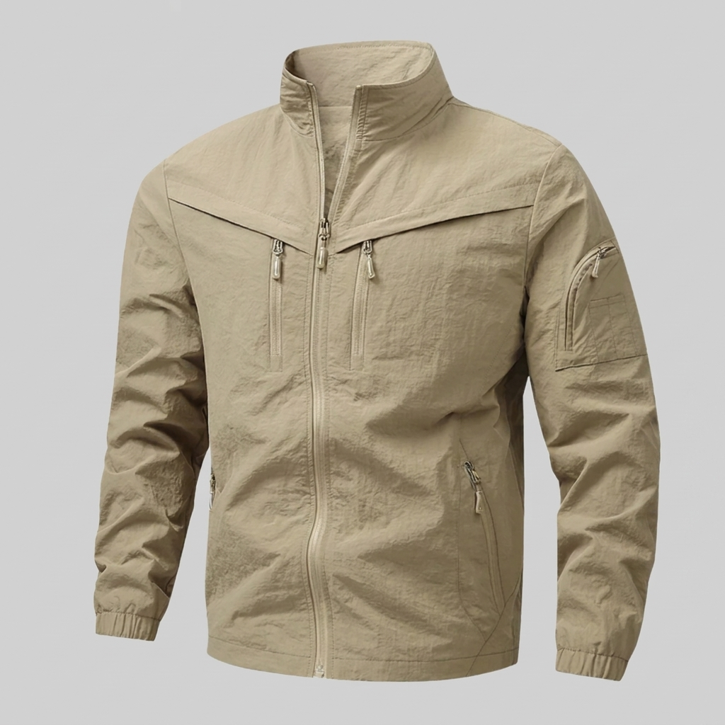 Waterproof Jacket Utility Pockets Lightweight Shell