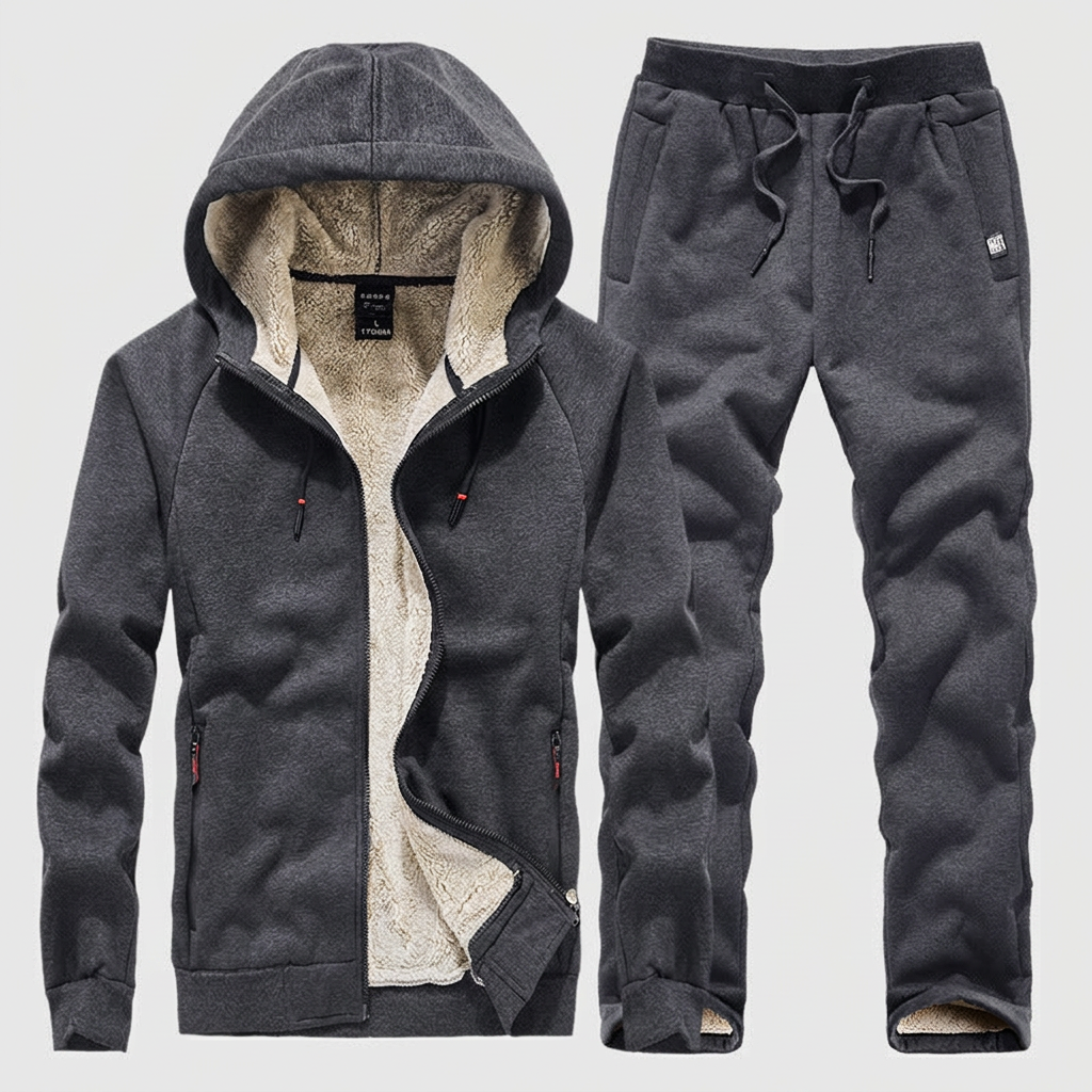 Tracksuit Fleece Lined Hooded Two Piece