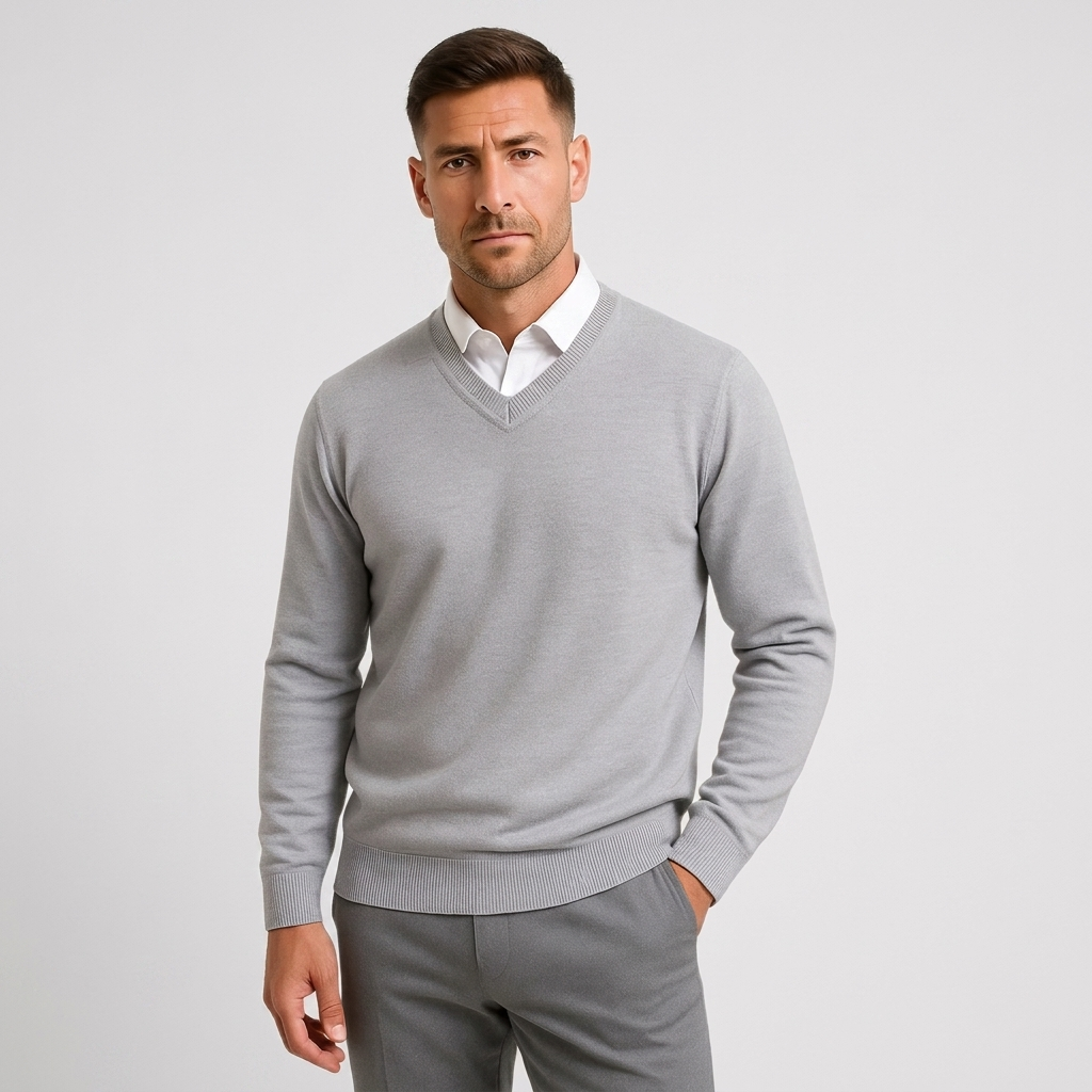 Jumper Soft Knit V Neck Classic