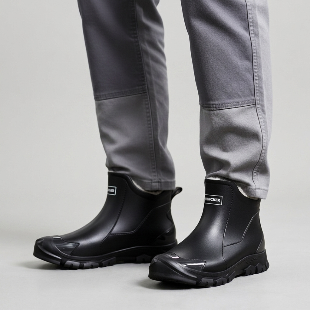 Ankle Boots Waterproof Rubber Pull On