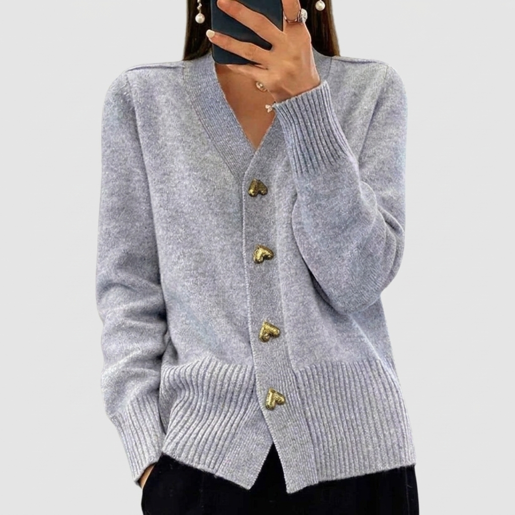 Cardigan Soft Knit Button Front Cropped