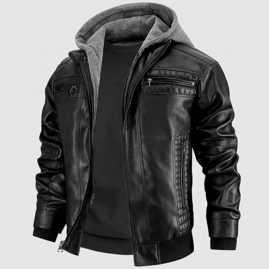 Hooded Jacket Hidden Zip Soft Lining