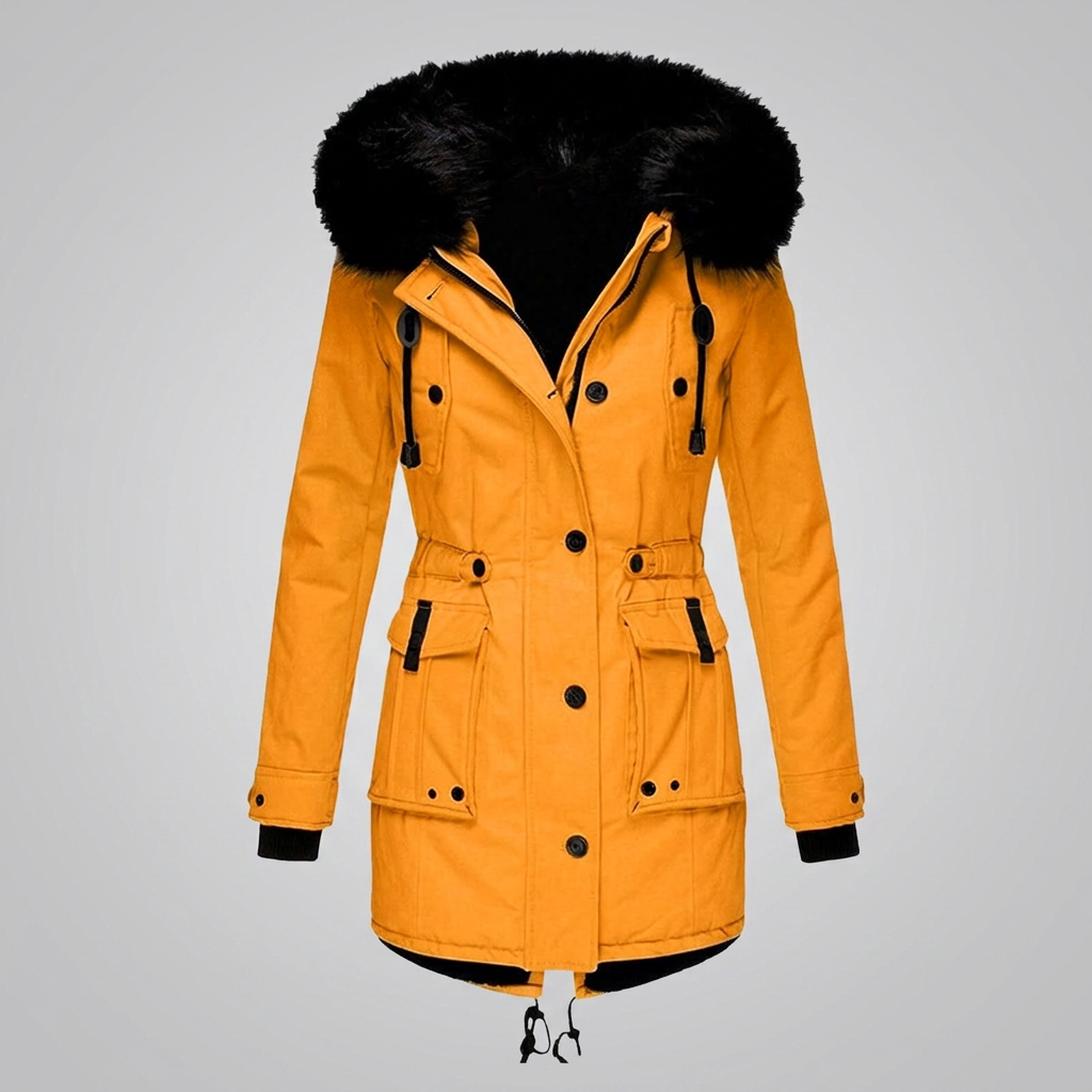 Winter Coat Thick Padding Multiple Pockets