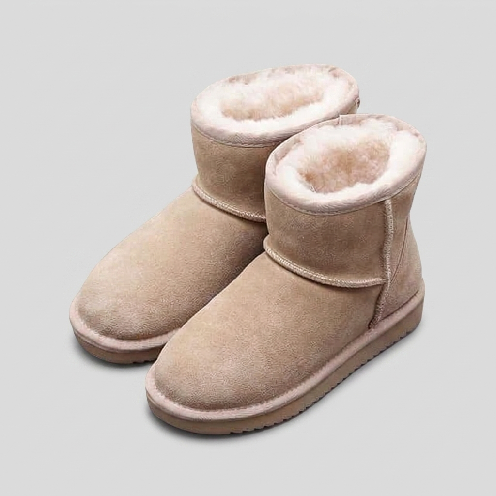 Ankle Boots Suede-Look Warm Lined Insole