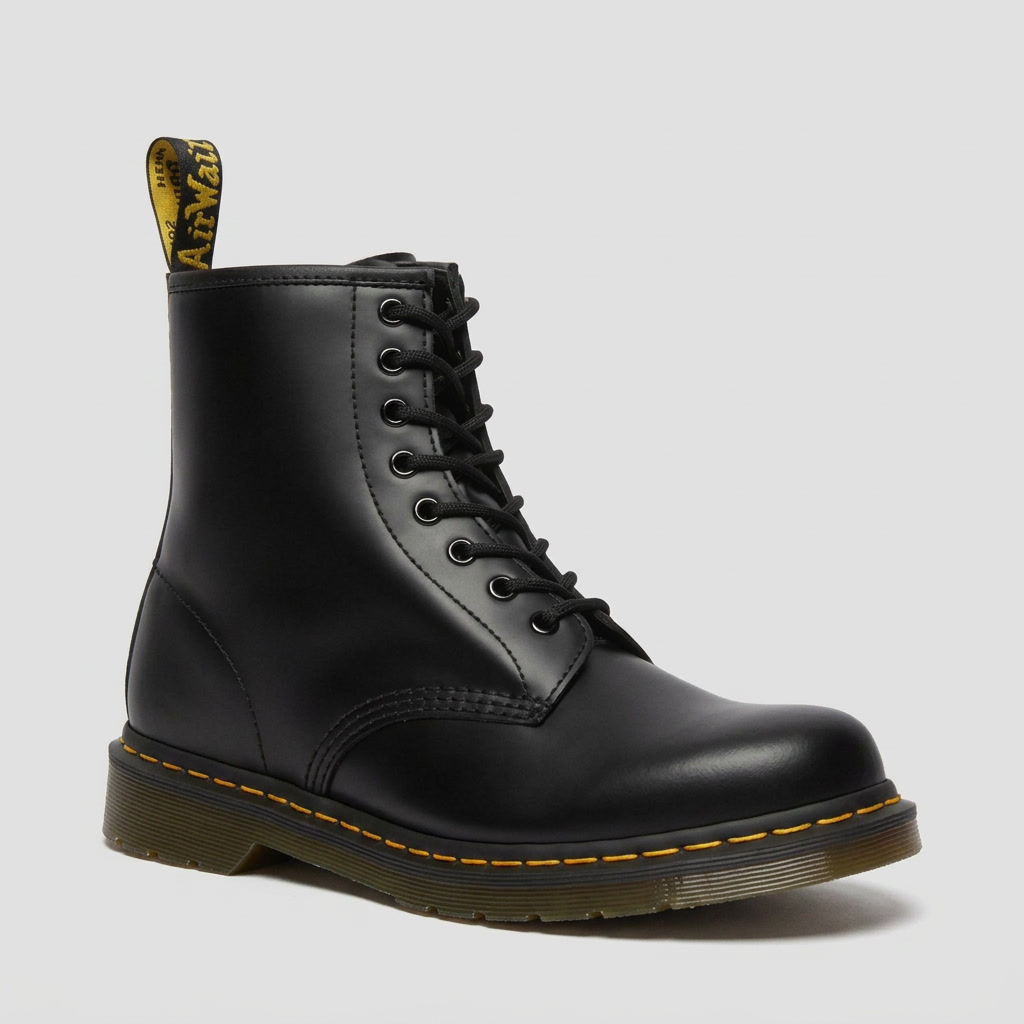 Lace Up Boots Leather-Look Padded Insole