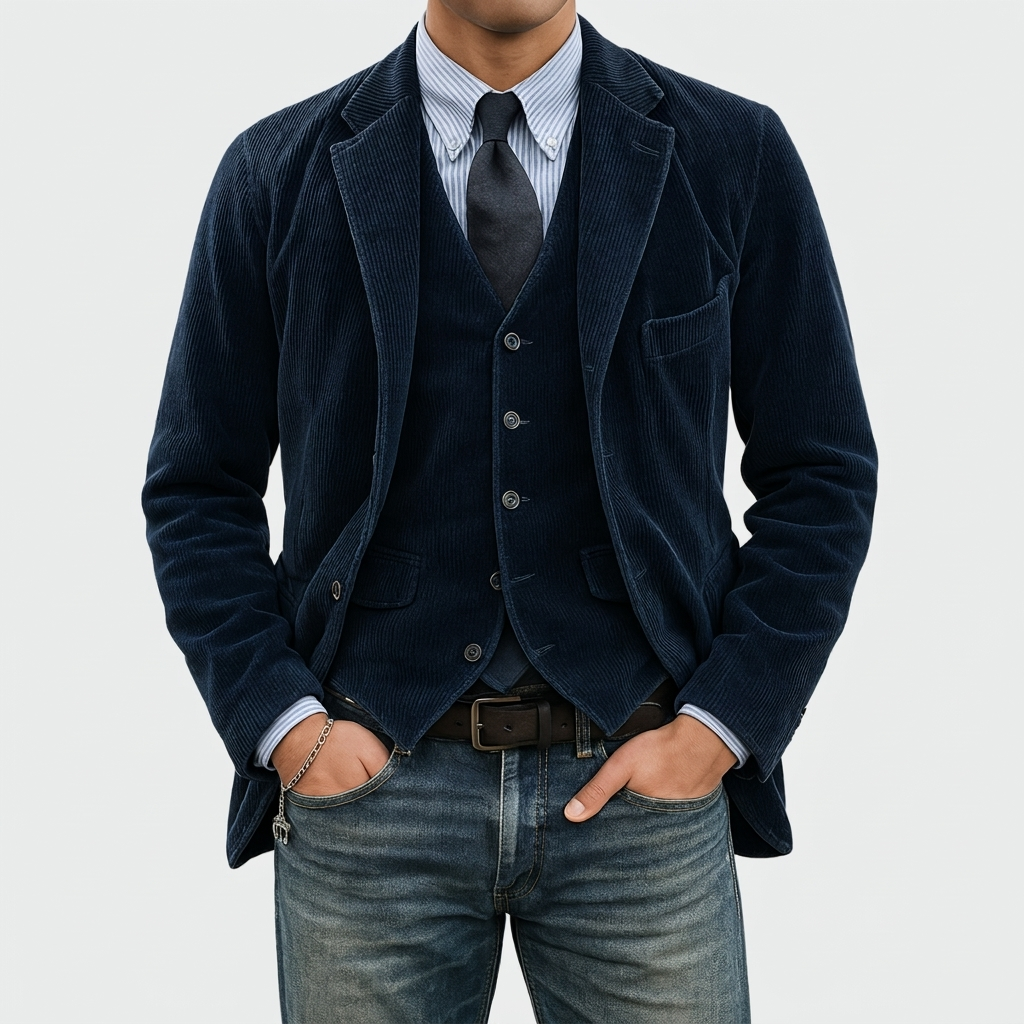 Blazer And Waistcoat Set Tailored Fit